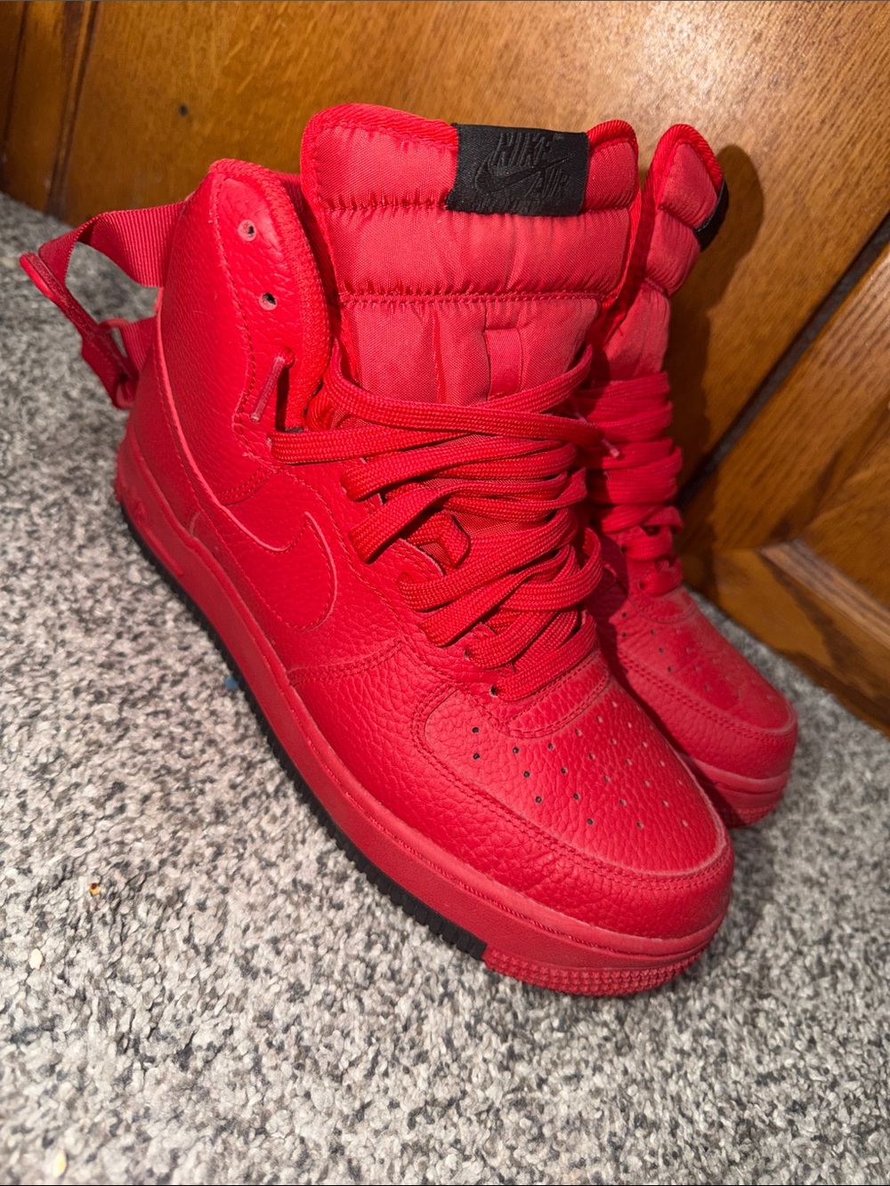 Nike All-Red High-Top Sneakers